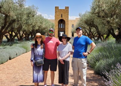 Lee with his family on a trip.