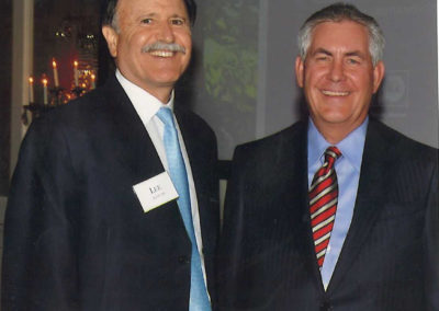 Lee with an associate.