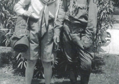 Old black and white boy scout photo.